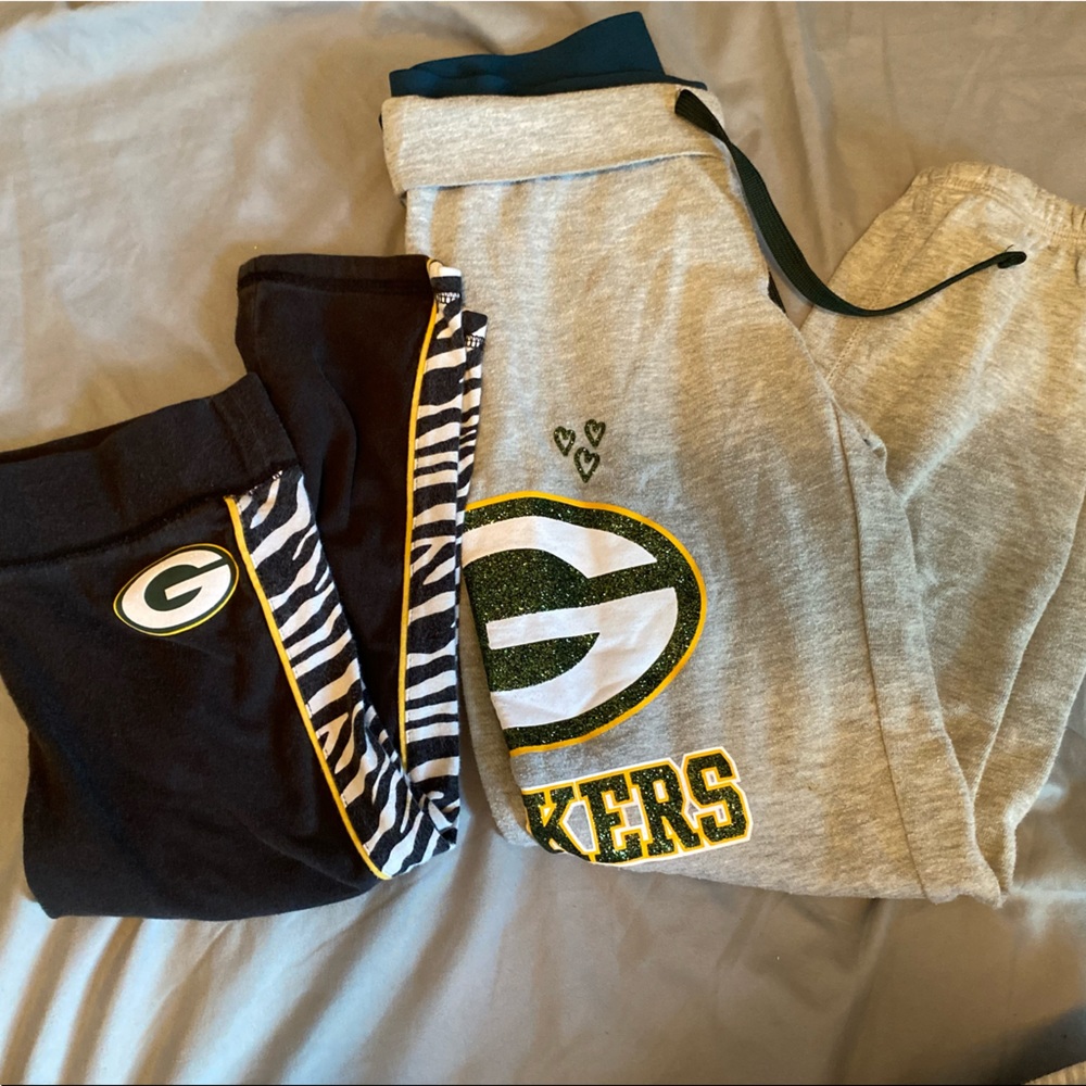 Two pairs of Team Apparel Packers Pants